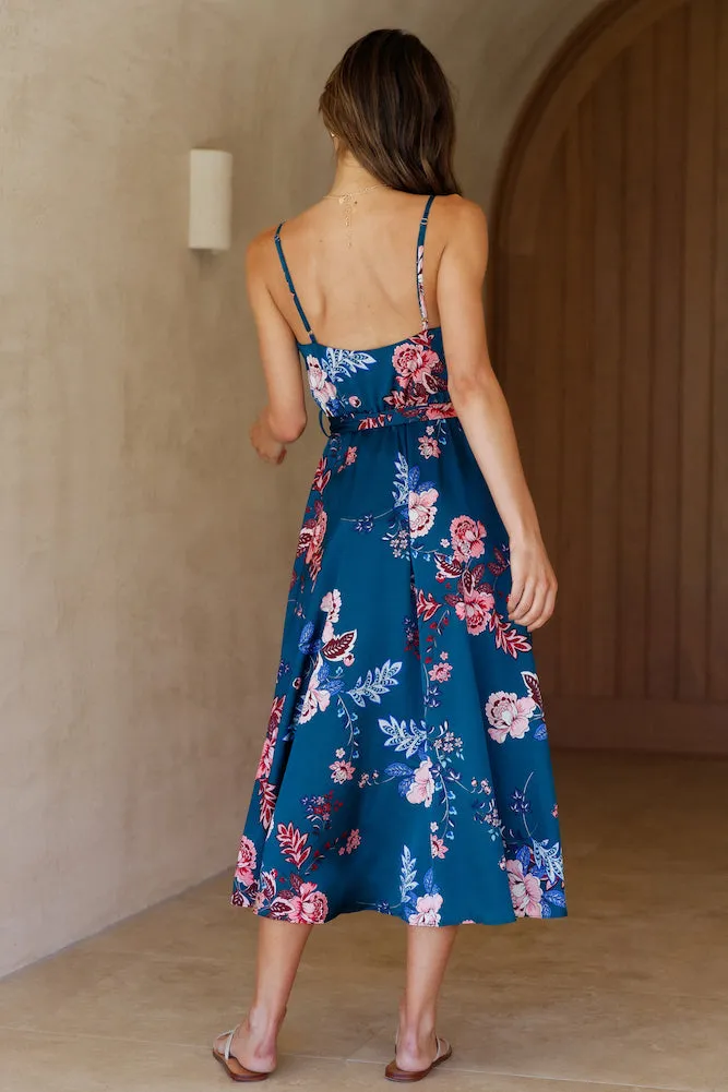 With The Flow Maxi Dress Teal