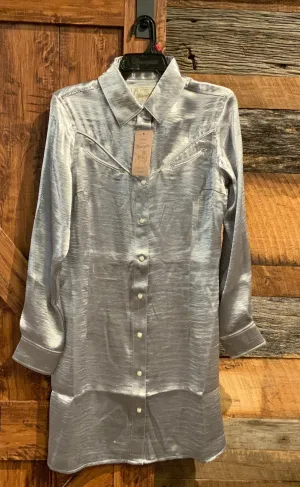 Wrangler Silver Flow Fringe Snap Up Dress